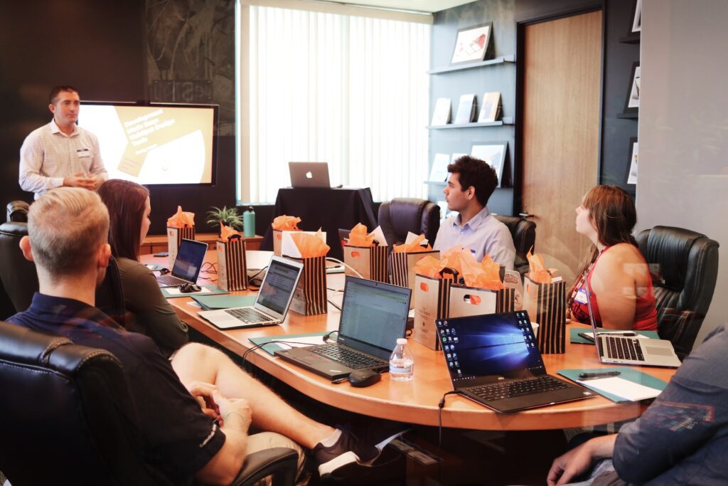 People in a meeting